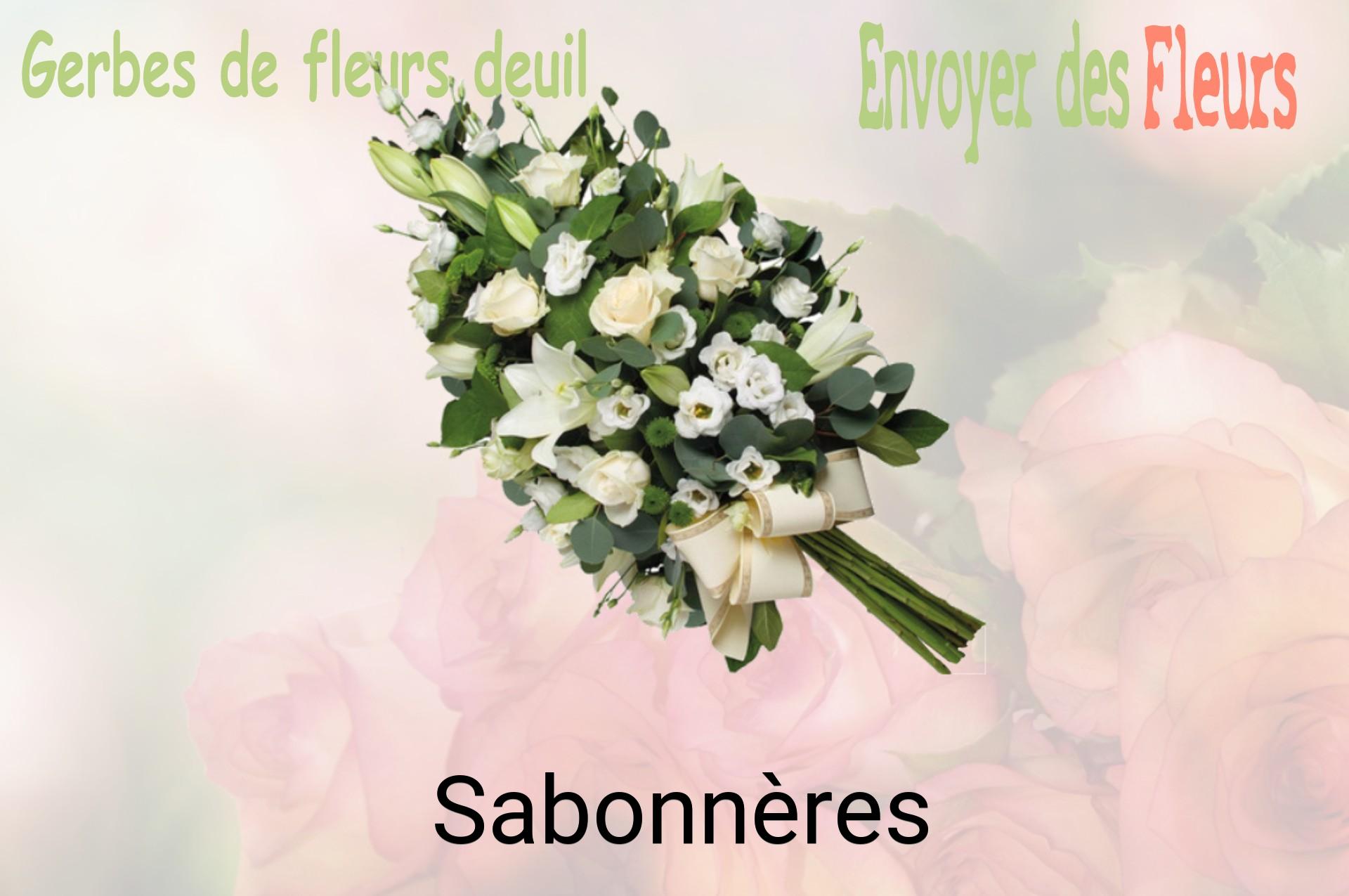 Gerbe de fleurs de deuil livrée à Sabonnères